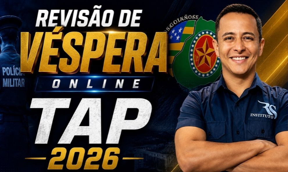 Revisão de Véspera Online TAP PMGO 2026