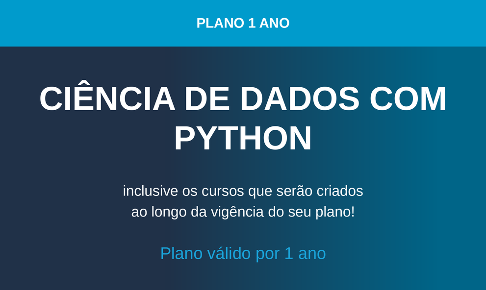 Plano Ciência de Dados com Python  1 ano