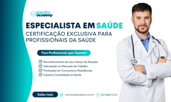 Certificação Nacional - ESPECIALISTA EM SAÚDE - Certificado 720hs Reconhecido Nacionalmente