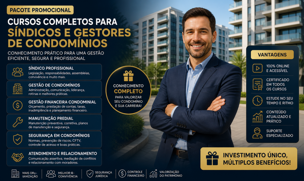 Pacote Gestão Condominial para Turbinar sua Carreira