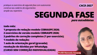 Curso Mensal de Segunda Fase para Autodidatas [CACD 2027]