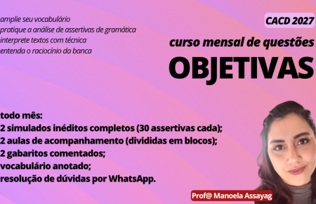Curso Mensal de Questões Objetivas [1a Fase] [CACD 2027]