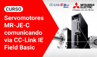 Servomotores MR-JE-C comunicando via CC-Link IE Field Basic