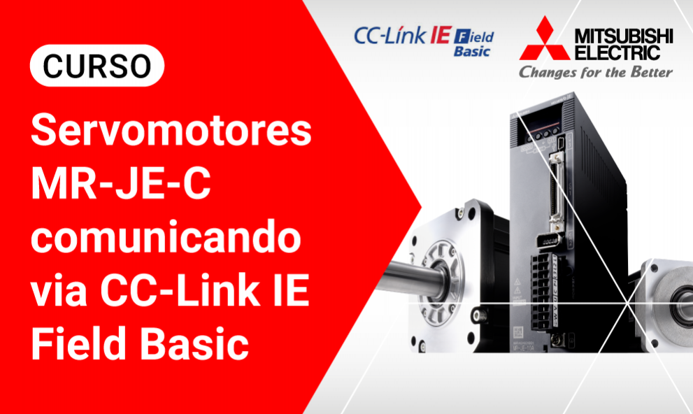 Servomotores MR-JE-C comunicando via CC-Link IE Field Basic