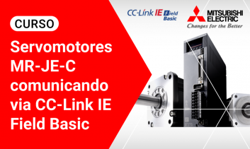 Servomotores MR-JE-C comunicando via CC-Link IE Field Basic