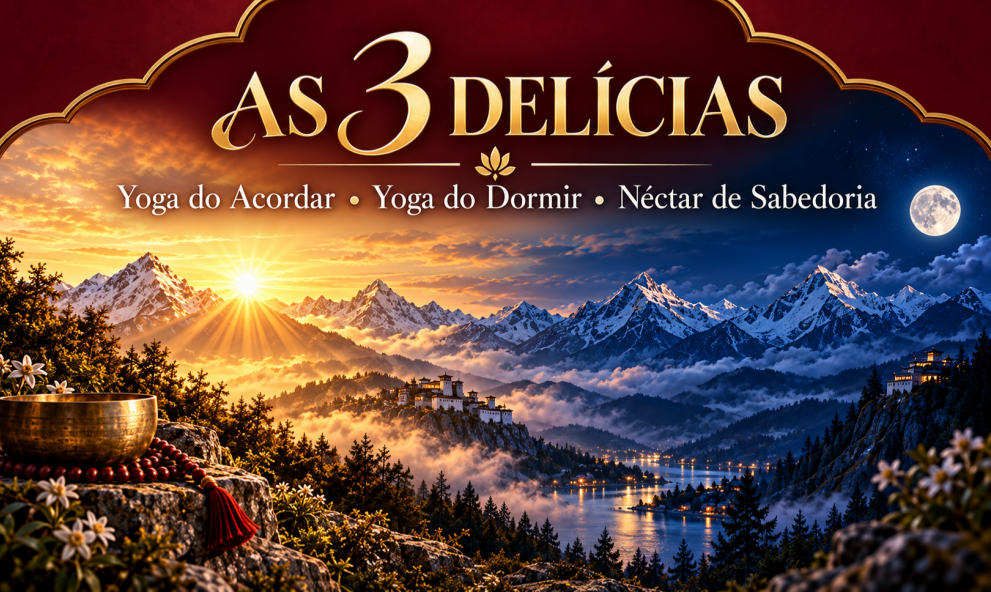As 3 Delícias — Yoga do Dormir, do Acordar e do Néctar de Sabedoria
