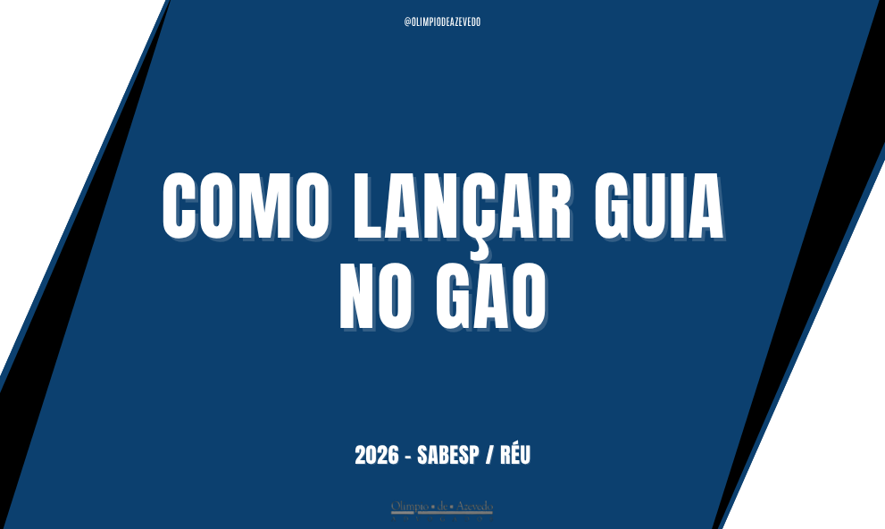 COMO LANÇAR GUIA NO GAO