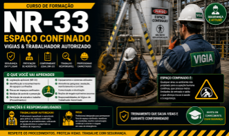 NR 33 - Espaço Confinado Vigias & Trabalhador Autorizado (Formação)