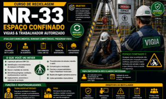 NR 33 - Espaço Confinado Vigias & Trabalhador Autorizado (Reciclagem))