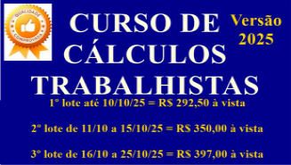 CURSO DE CÁLCULOS TRABALHISTAS COM PLANILHAS - TORNE-SE PERITO OU CALCULISTA