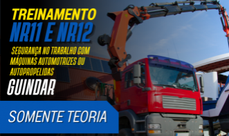 NR 11 e NR 12 - Segurança no Trabalho com Máquinas Automotrizes ou Autopropelidas (Guindar) - (Somente Teoria)