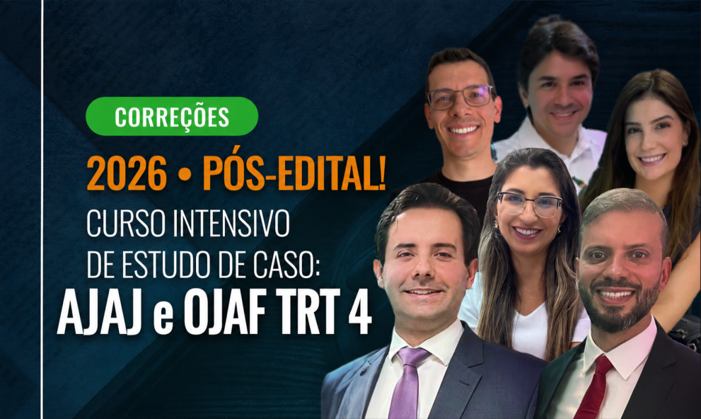 TRT4 2026: ESTUDO DE CASO - CORREÇÕES