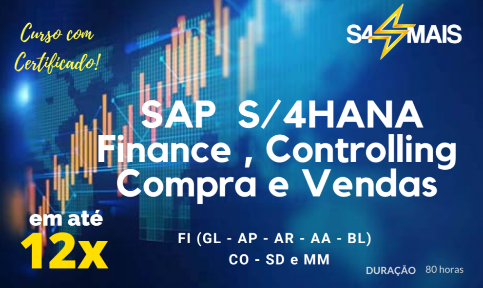 Combo  Finanças, Controladoria,  Compras e Vendas no SAP S/4HANA