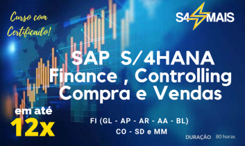 Combo  Finanças, Controladoria,  Compras e Vendas no SAP S/4HANA
