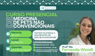 CURSO PRESENCIAL DE MEDICINA DE PETS NÃO CONVENCIONAIS