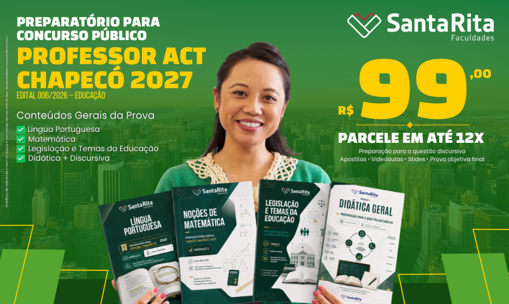 PREPARATÓRIO PARA CONCURSO PÚBLICO PROFESSOR ACT CHAPECÓ 2027