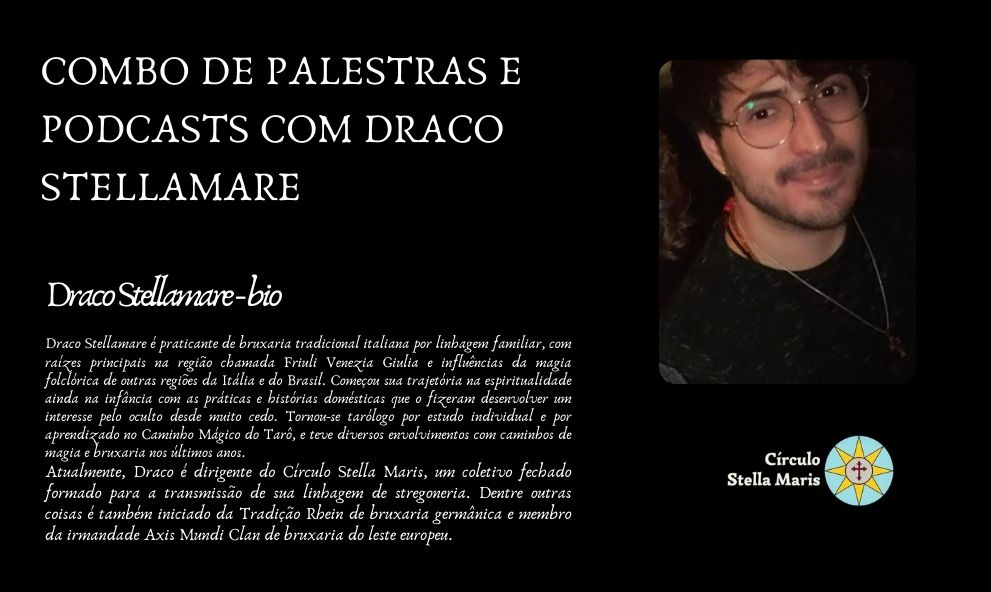 COMBO DE PALESTRAS E PODCASTS DRACO STELLAMARE