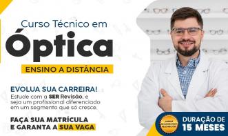 Téc.  em Óptica EAD Turma MAIO 2025 Matricula 300,00+ 18x de 600,00.