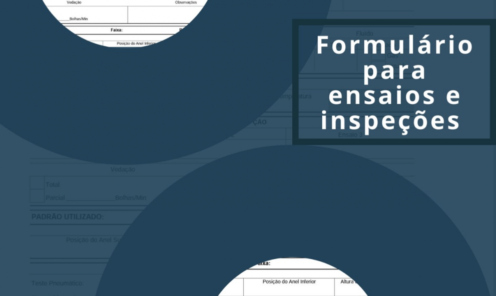 Formulário para ensaios e inspeções em PSV