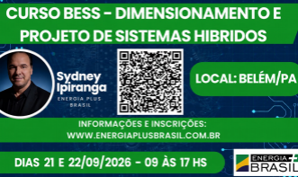 CURSO IMERSÃO BESS - BELÉM/PA - PRESENCIAL -  DIAS 21 E 22 DE SETEMBRO DE 2026 - DAS 09 AS 17 HS