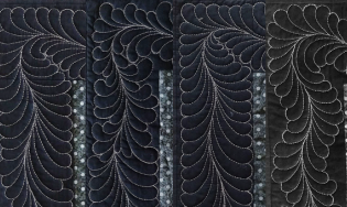 Quiltando Plumas em Bordas