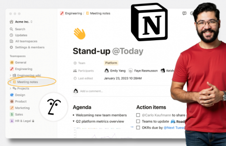 Notion para Organização, Produtividade e Gestão de Informações